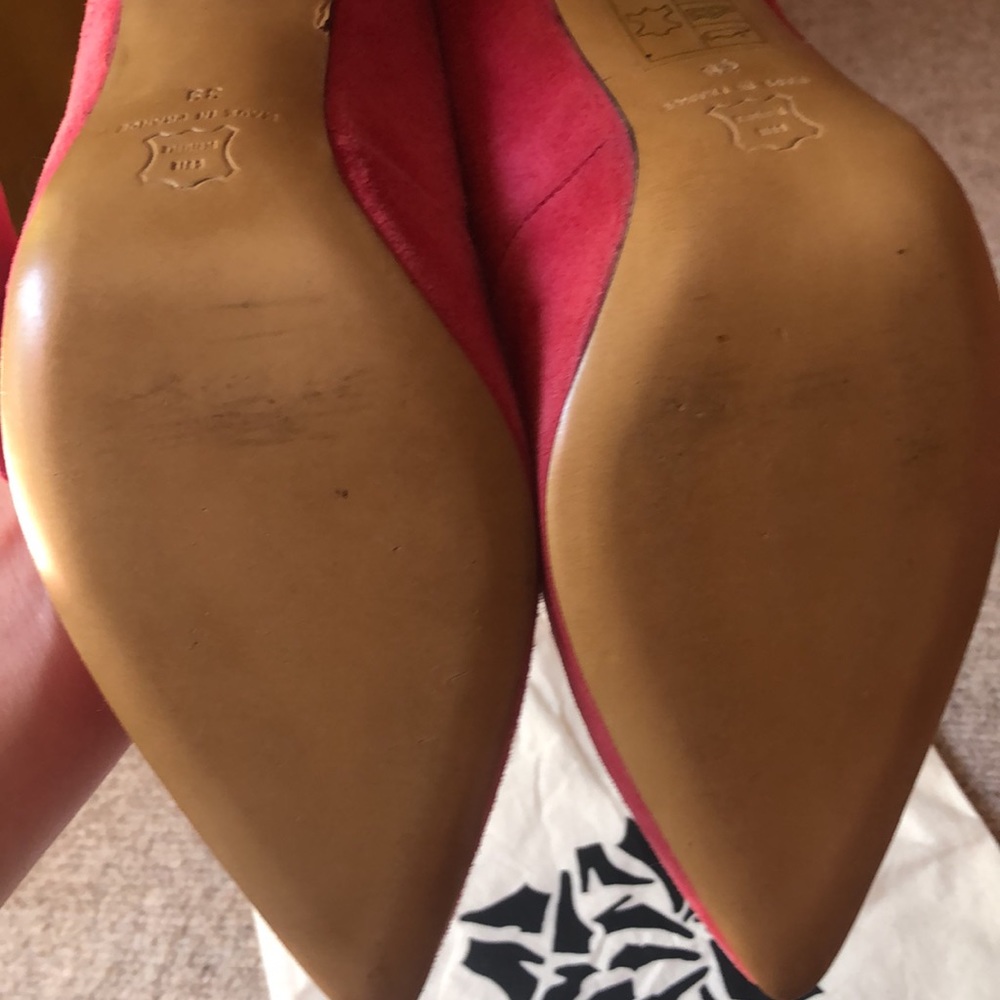 Isabel Marant Framboise Pink Suede Poppy Heels 39 - Picture 6 of 6